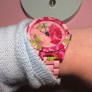 Kensie watch! Pink floral print.